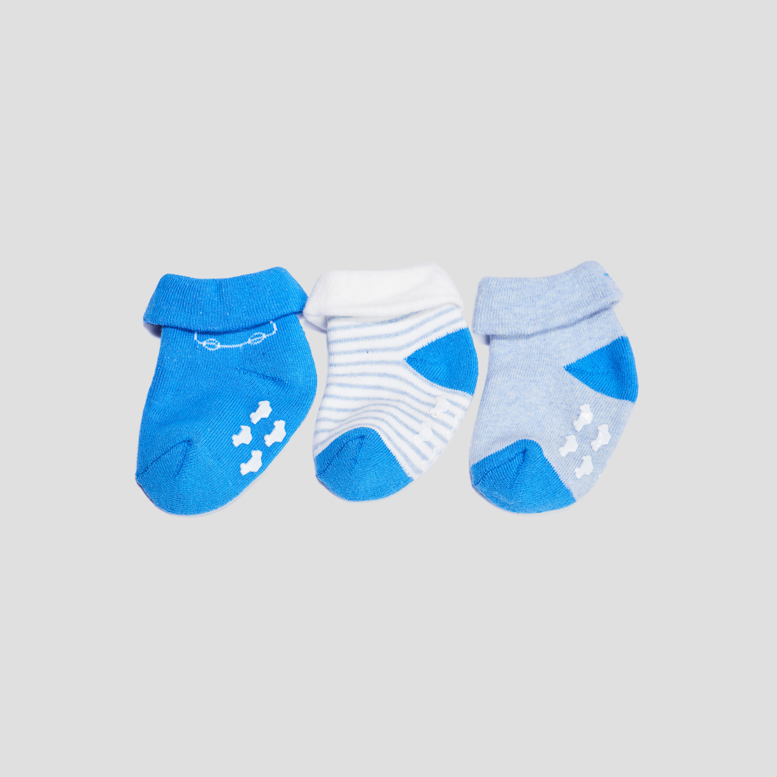 Lot 3 paires chaussettes bleu bébé garçon | La Halle