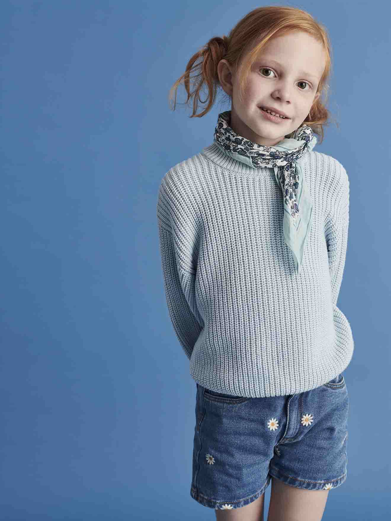 Vertbaudet Mädchen Pullover aus Rippstrick Oeko-Tex - koralle