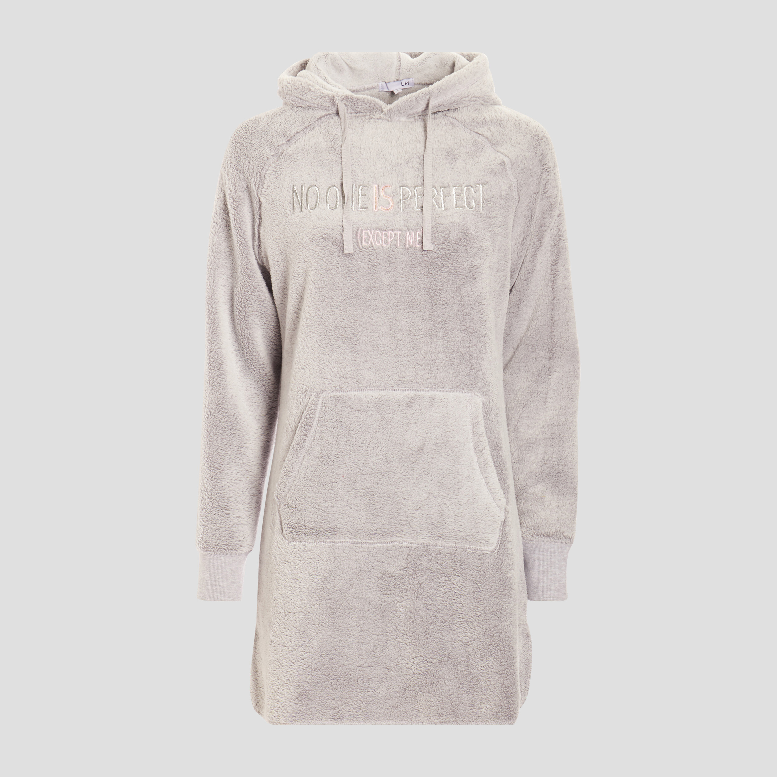 Robe sweat droite à capuche gris clair femme | La Halle