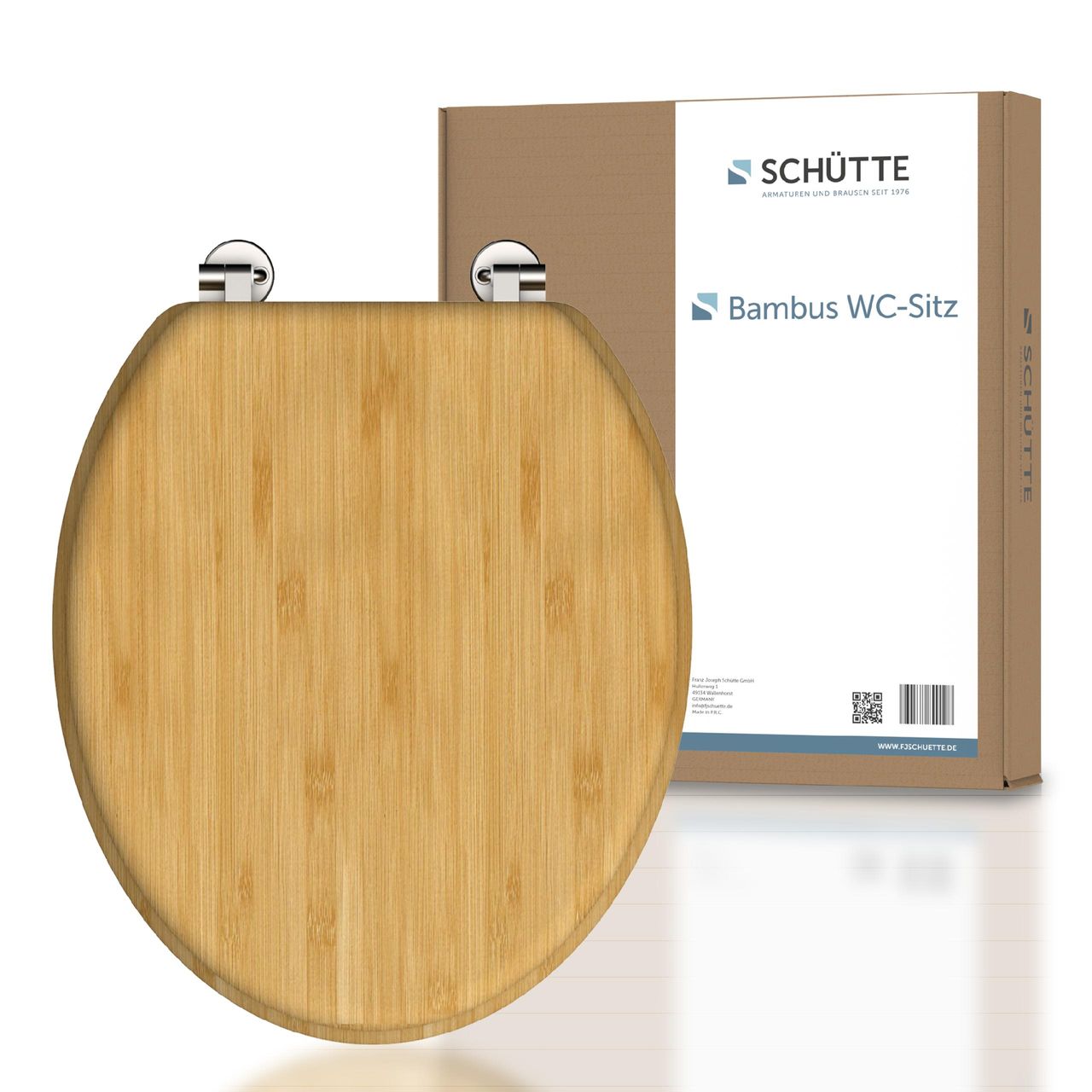 Schütte Bambus WC Sitz NATURAL BAMBOO, Toilettendeckel, Klodeckel, Toilettensitz