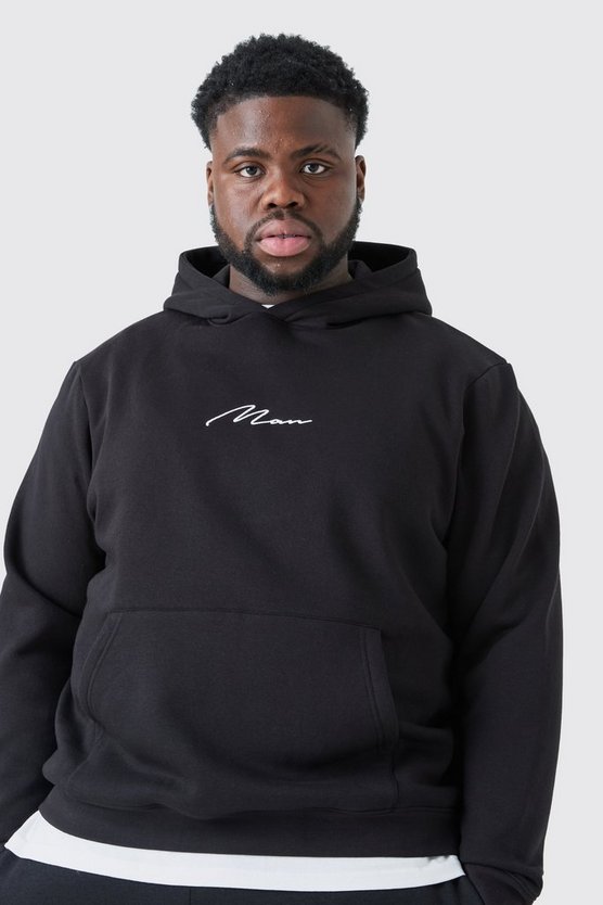 Plus Man Signature Hoodie in Schwarz