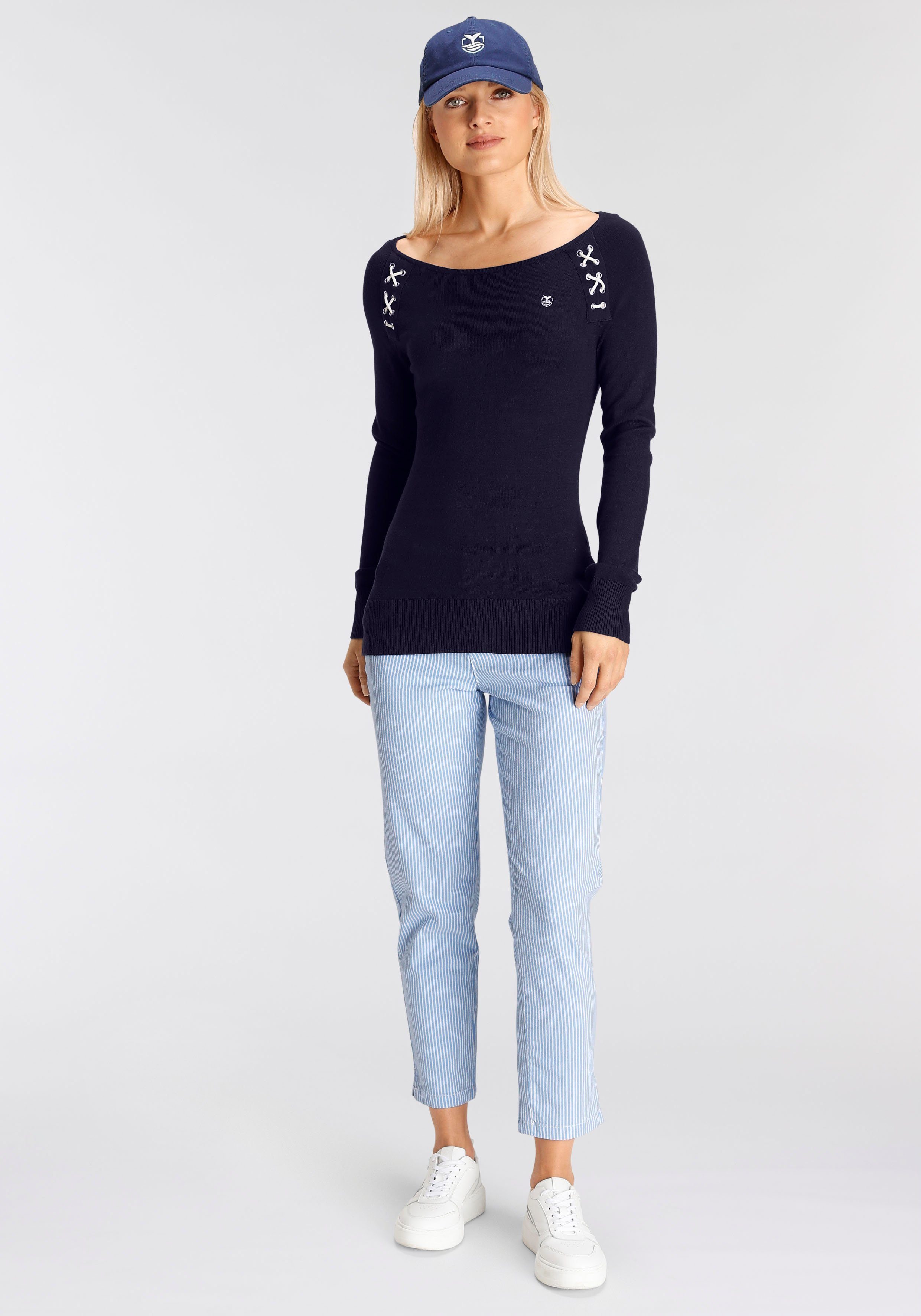 DELMAO Streifenpullover mit maritimen Details --NEUE MARKE!