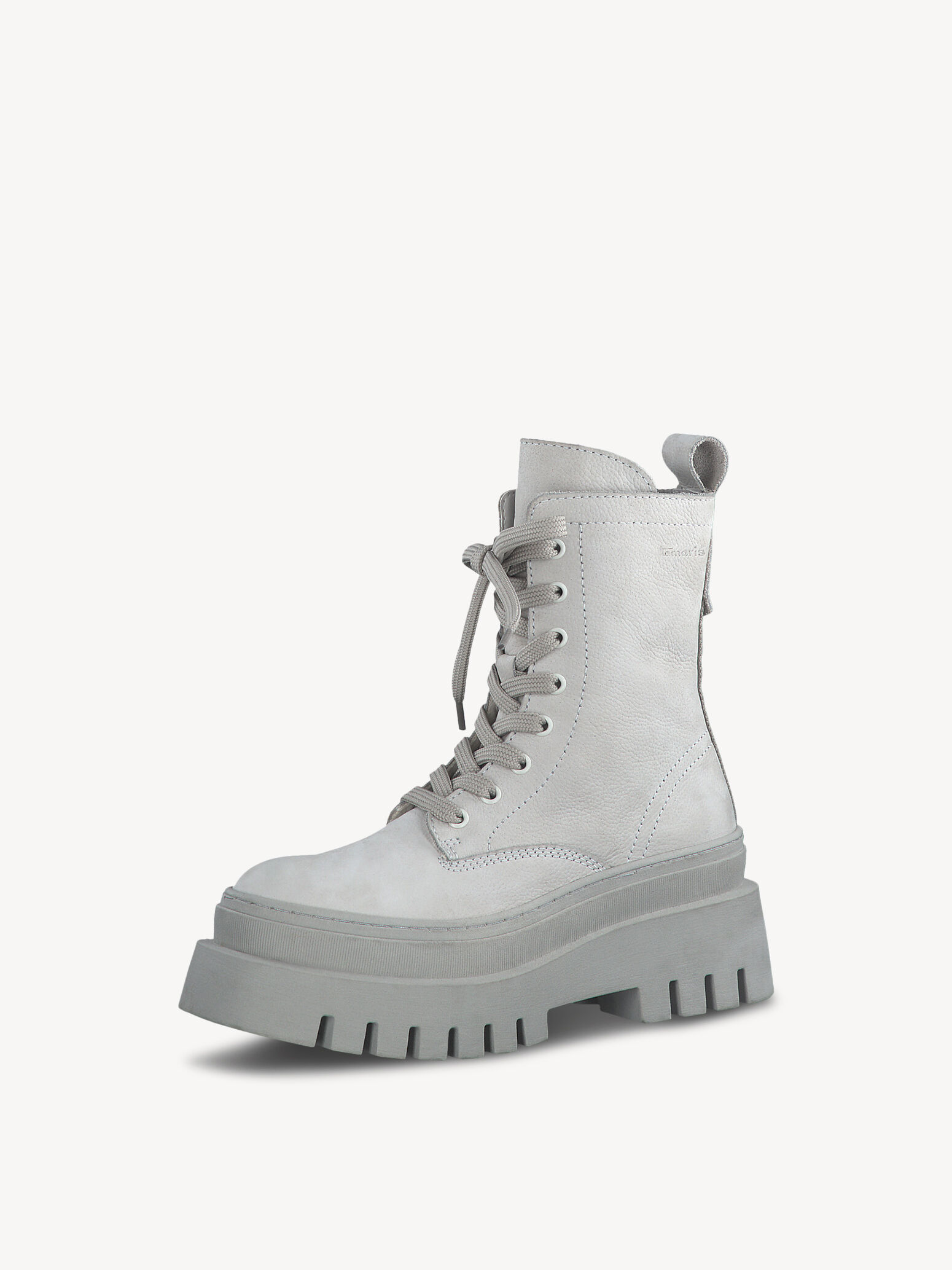 Bottine en cuir - gris