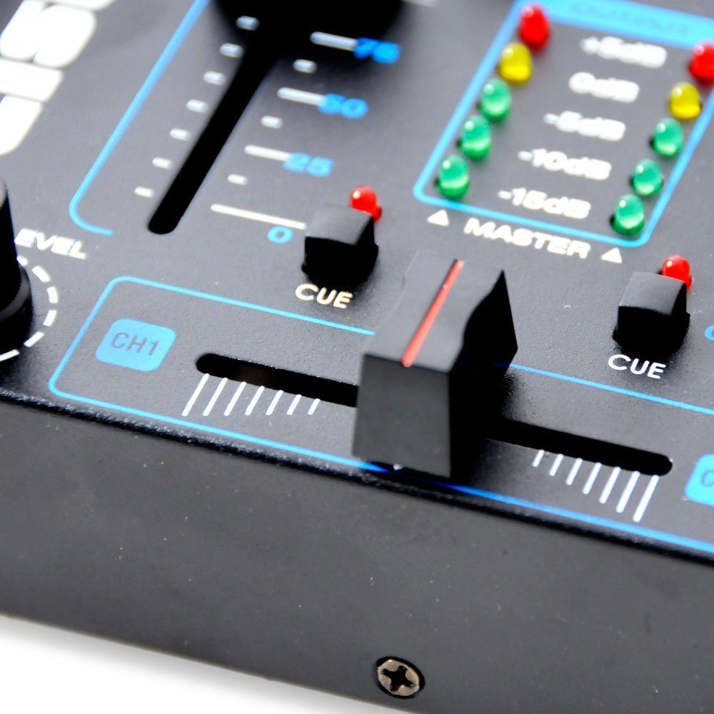 etc-shop Mischverstärker (DJ Mischpult Party Musikanlage Mixer USB/MP3 Crossfading)