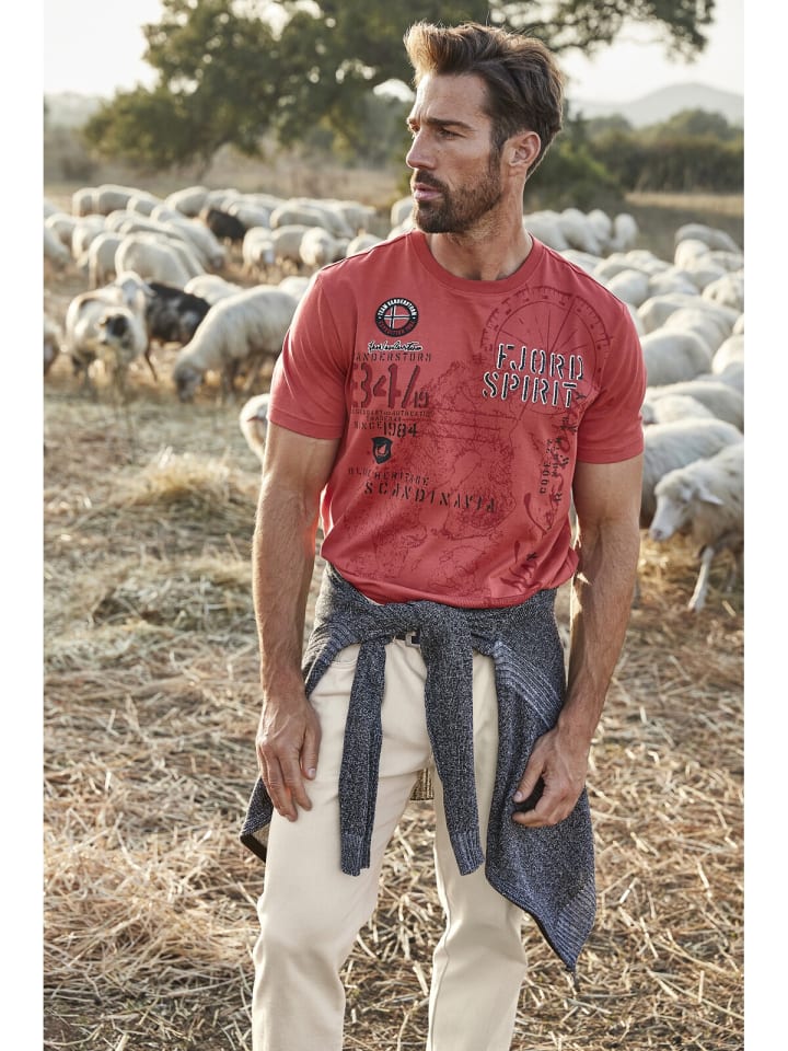 Jan Vanderstorm T-Shirt DOMINIK in rot günstig kaufen