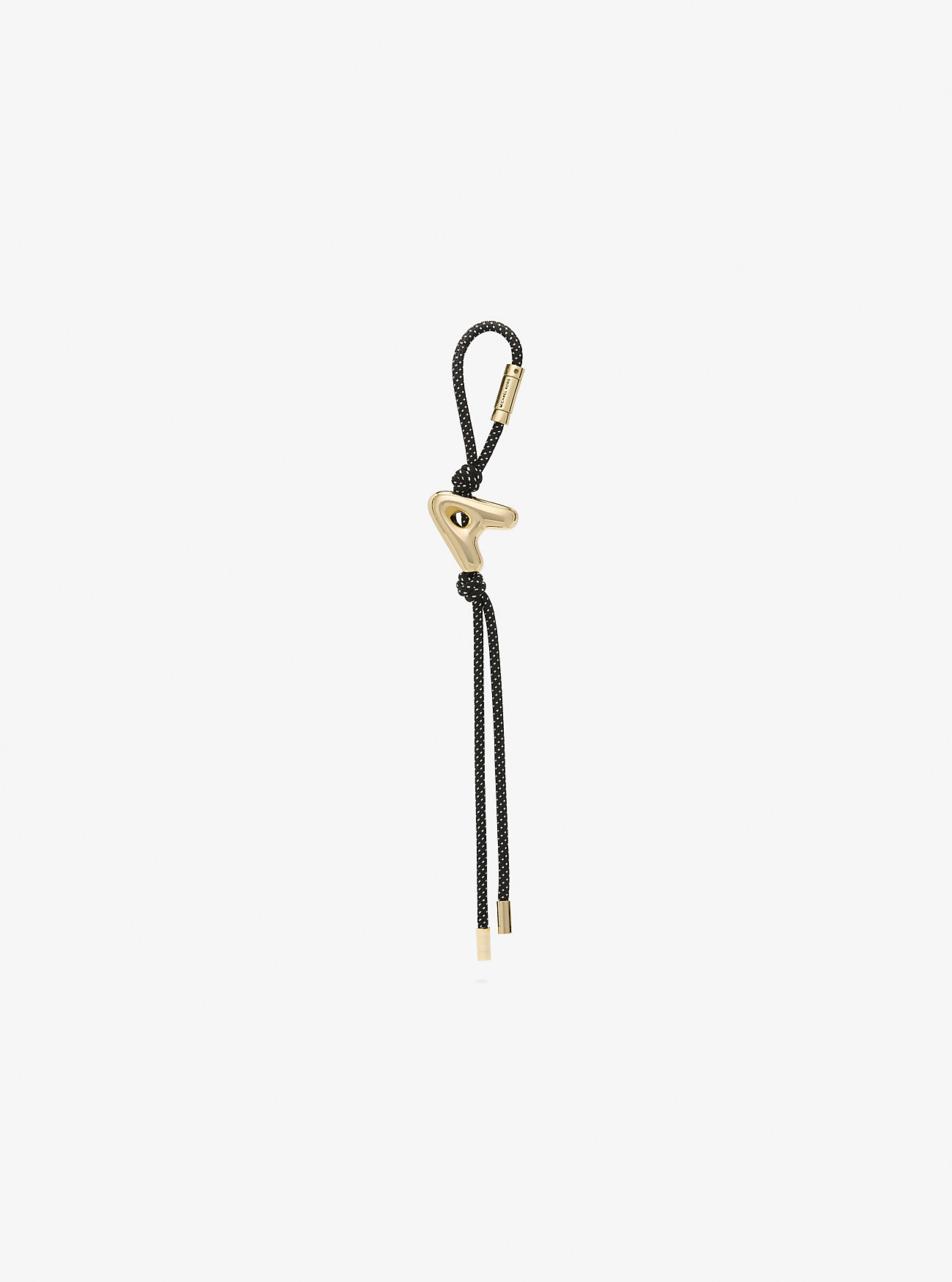 Initial Gold-Tone and Speckled Cord Bag Charm - 18K GOLD