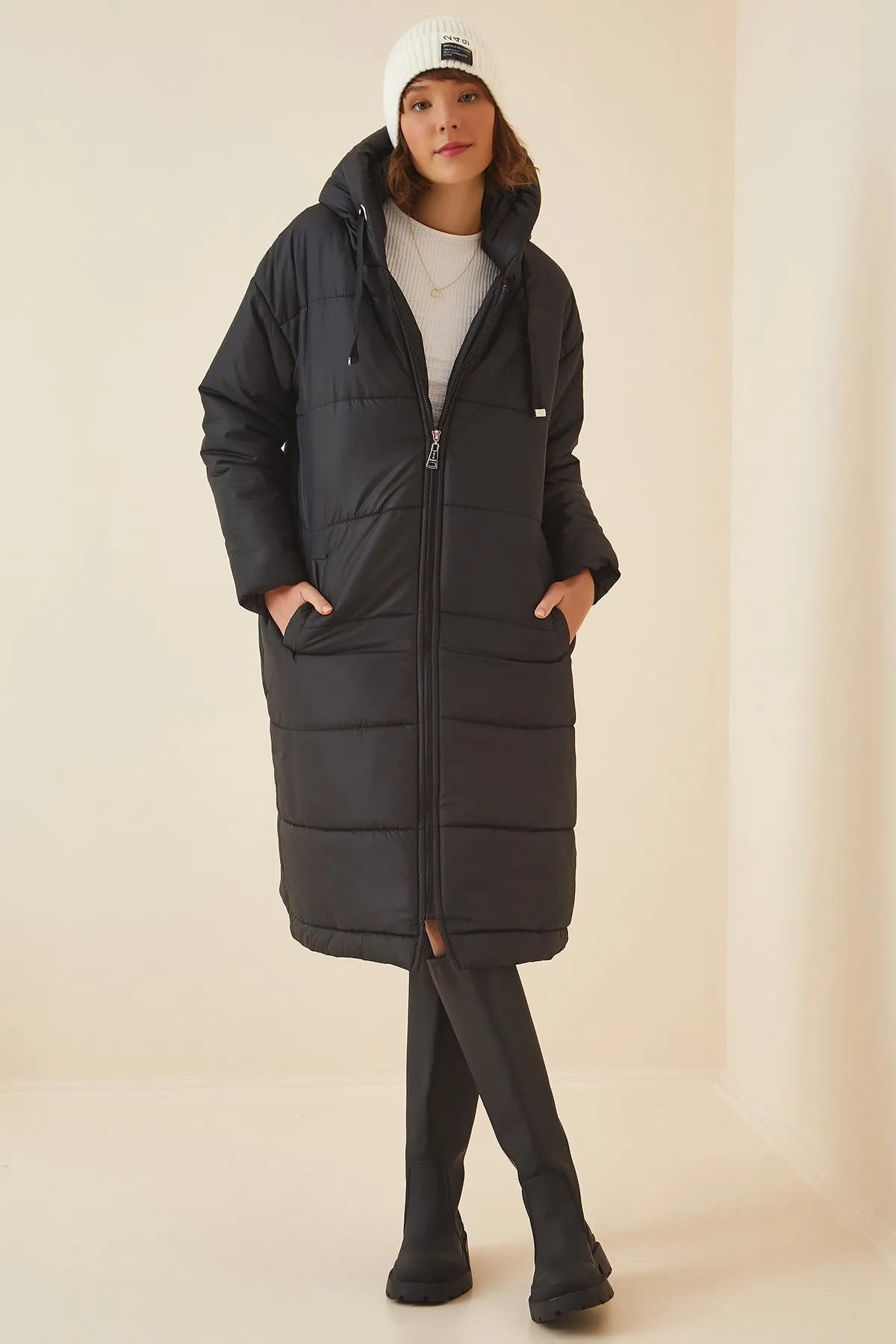 Happiness İstanbul  Mantel - Schwarz - Parka