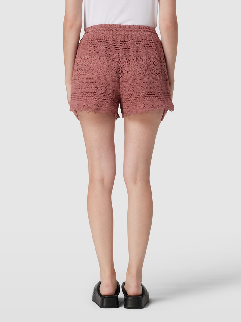 Shorts mit Strukturmuster Modell 'HONEY' in altrosa
