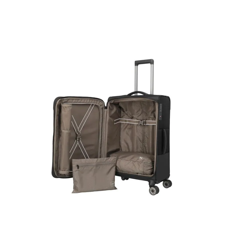 Travelite CROSSLITE Trolley M (66 cm) - Schwarz