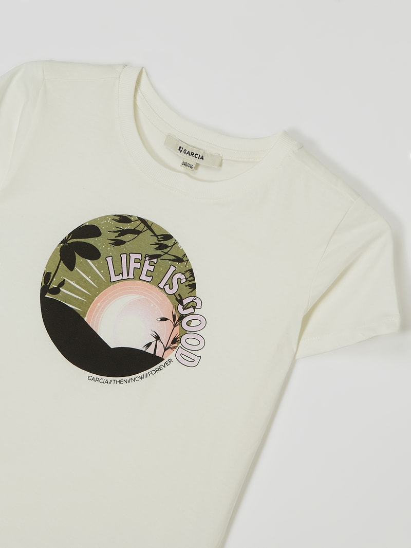 T-Shirt aus Baumwolle in offwhite