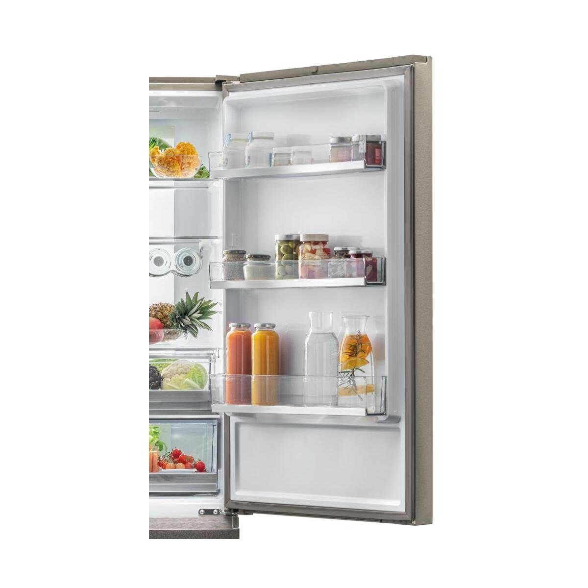 Haier Kühl-/Gefrierkombination HTR7720DNMP, Platinum Inox