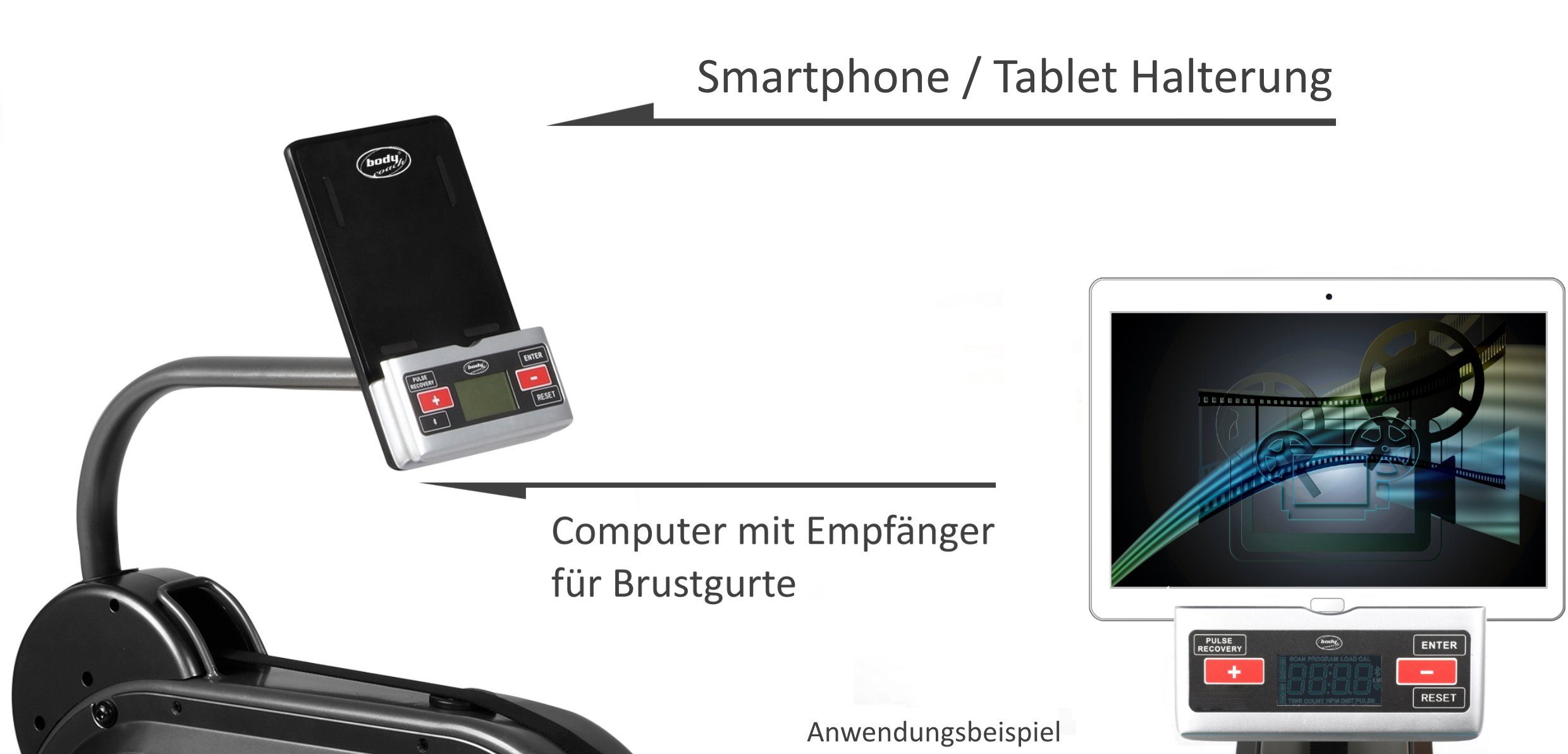 body coach Ruderzugmaschine ROWER DELUXE Wasserwiderstand & 5fach verstellbarer Zugwiderstand
