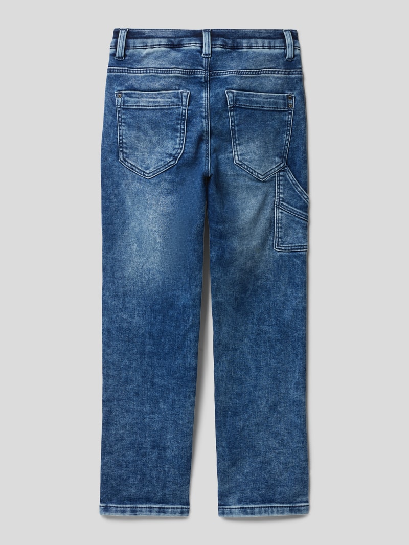 Slim Fit Jeans mit Eingrifftaschen in blau