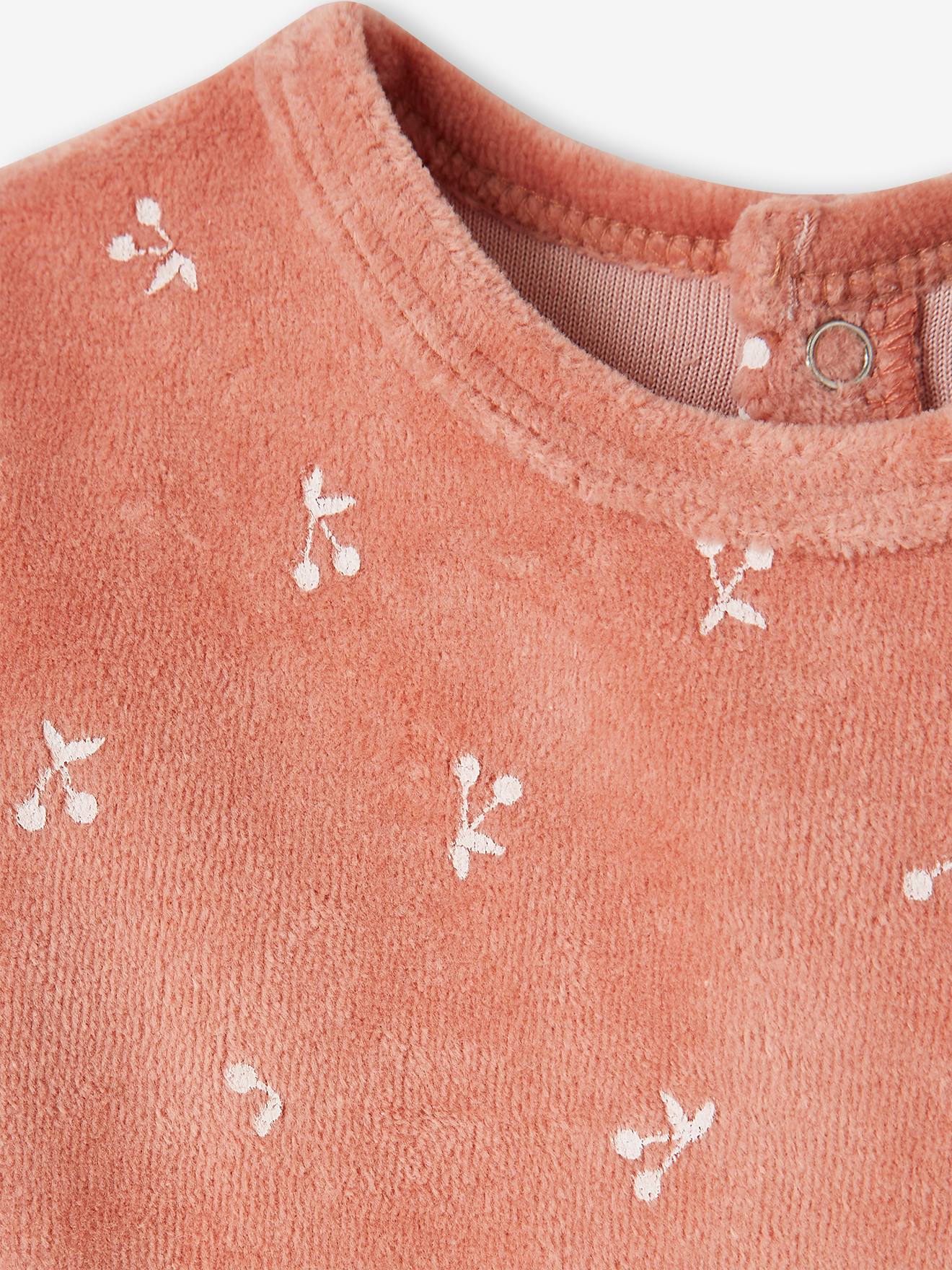 Lot de 3 pyjamas en velours bébé ouverture dos BASICS lot curcuma