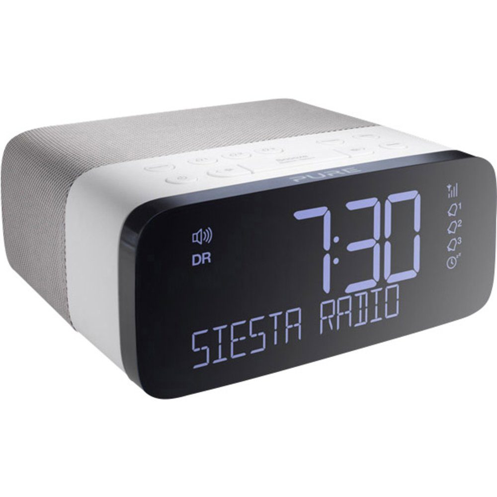 Pure Pure Radiowecker DAB+, UKW USB Weiß, Schwarz Radio