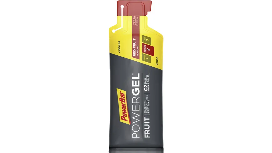 PowerBar® POWERGEL FRUIT - Das fruchtige Kohlenhydrat-Gel. - Himbeer-Granatapfel-Geschmack. 41 g