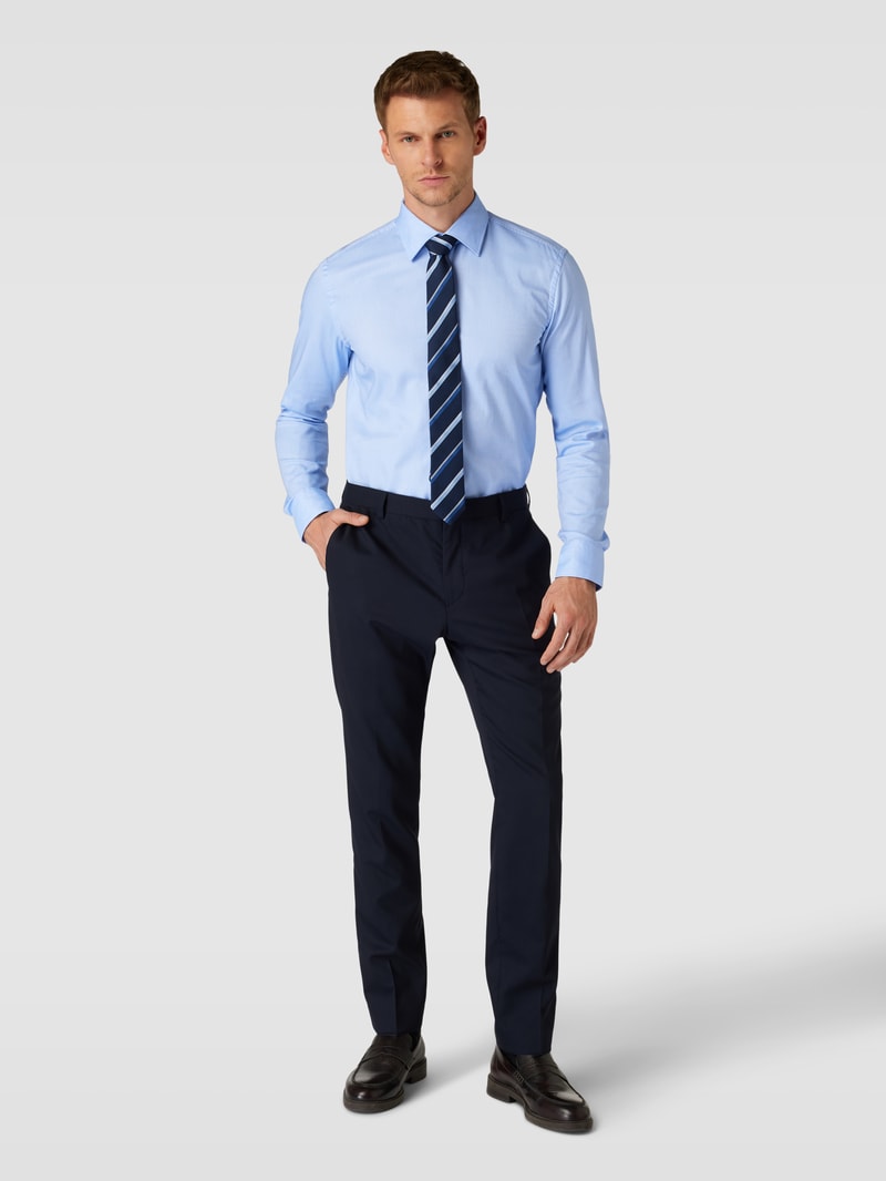Regular Fit Business-Hemd mit Kentkragen in bleu