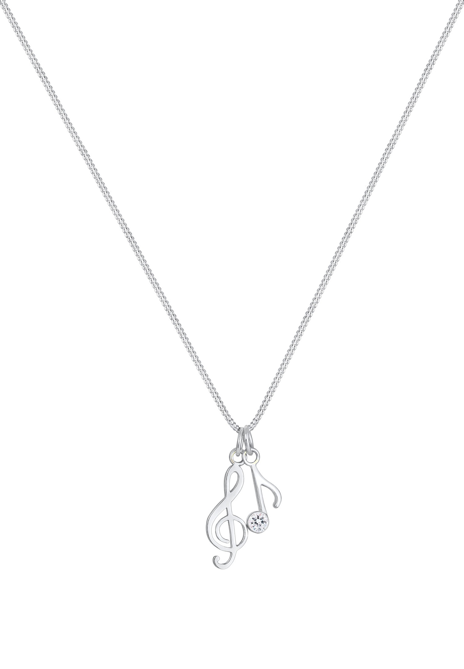 Elli Pendant for ladies, Filigree musical symbol with crystals in 925 sterling silver