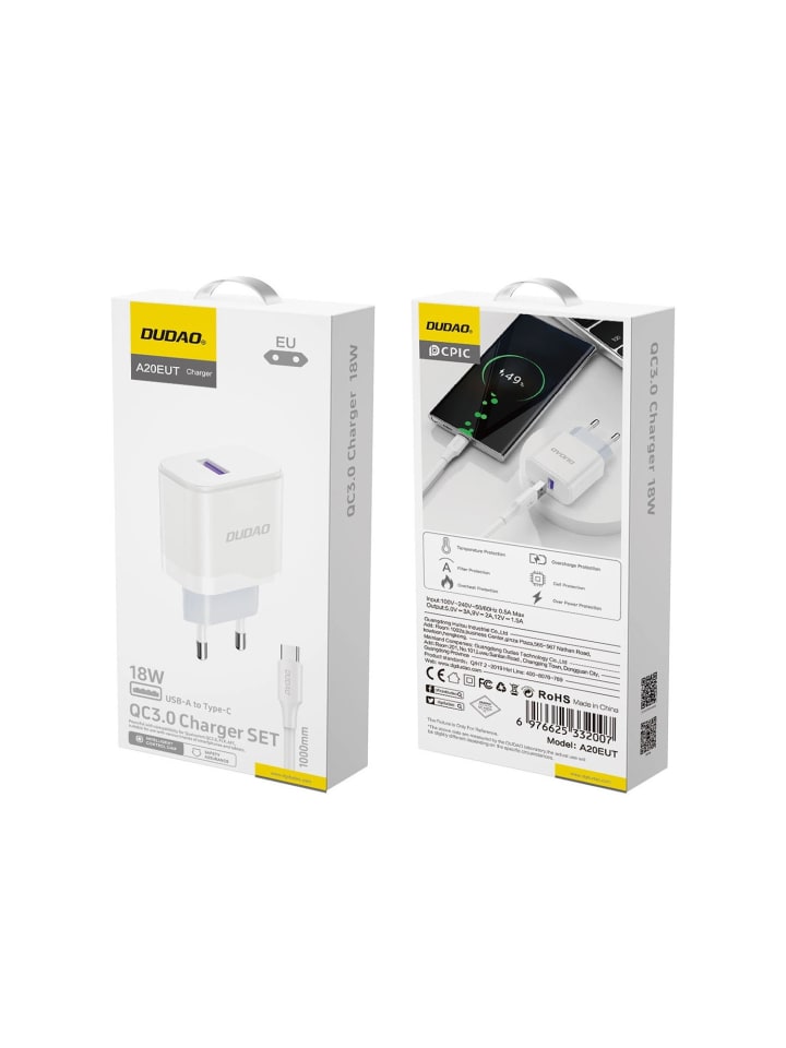 COFI 1453 Wandladegerät  Weiß  1m Ladekabel - 18W in Weiß günstig kaufen 0
