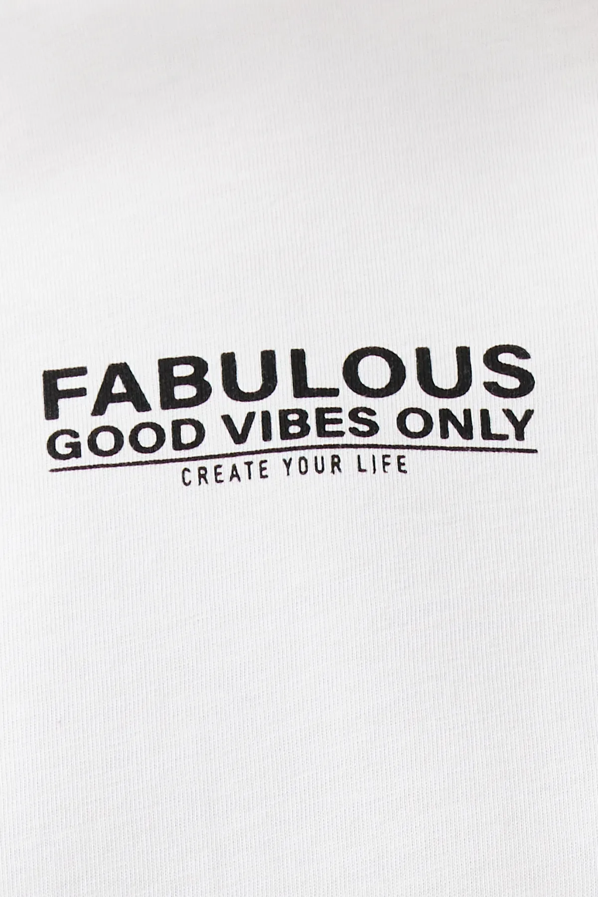 Trendyol Collection  Ecrufarbenes, übergroßes/weit geschnittenes Strick-T-Shirt aus 100 % Baumwolle mit Aufdruck auf Vorder- und Rückseite TWOSS24TS00183