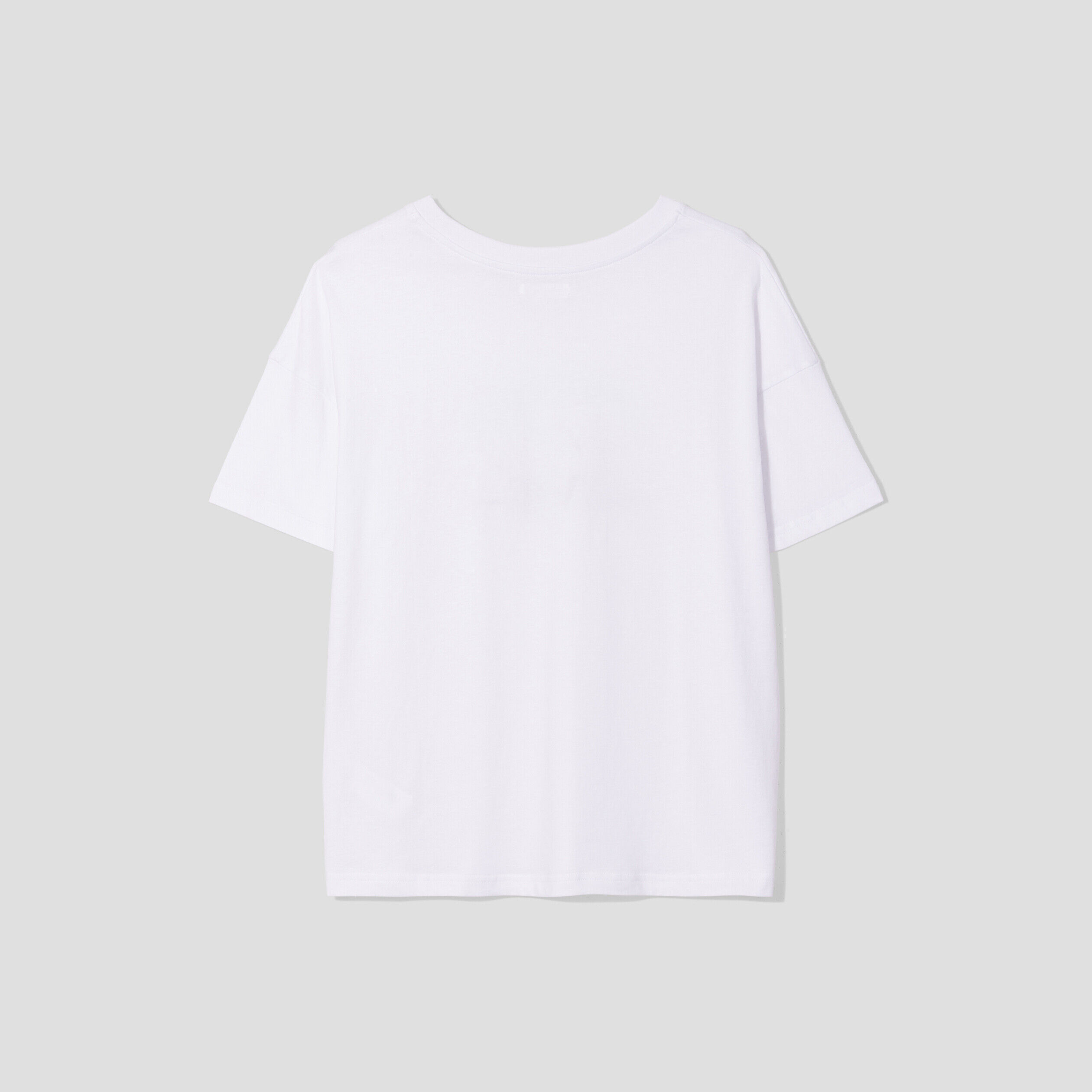 T-shirt oversize col rond blanc femme | Cache Cache