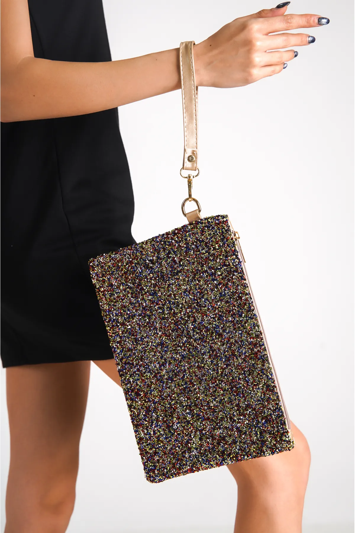 Capone Outfitters  Capone Beaded Paris 220 Multi Damen-Clutch