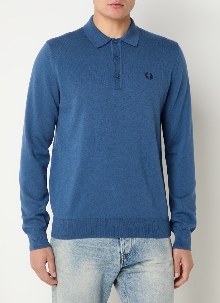 Fred Perry regulāra piegriezuma polo krekls no vilnas maisījuma ar izšuvumu no logotipa