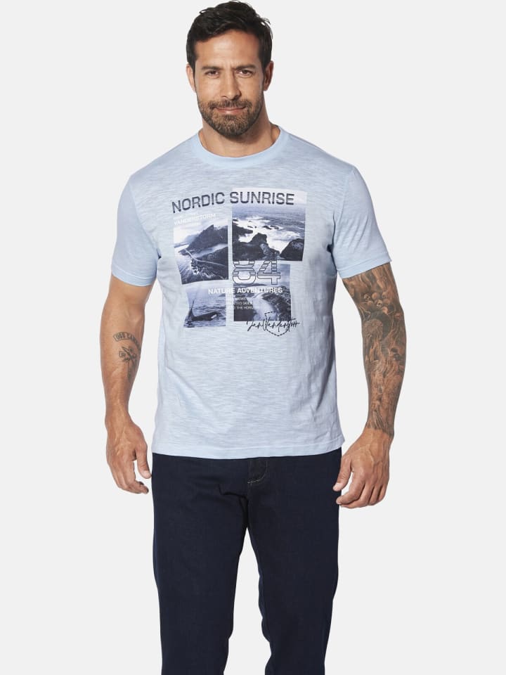 Jan Vanderstorm T-Shirt INGTON in hellblau günstig kaufen