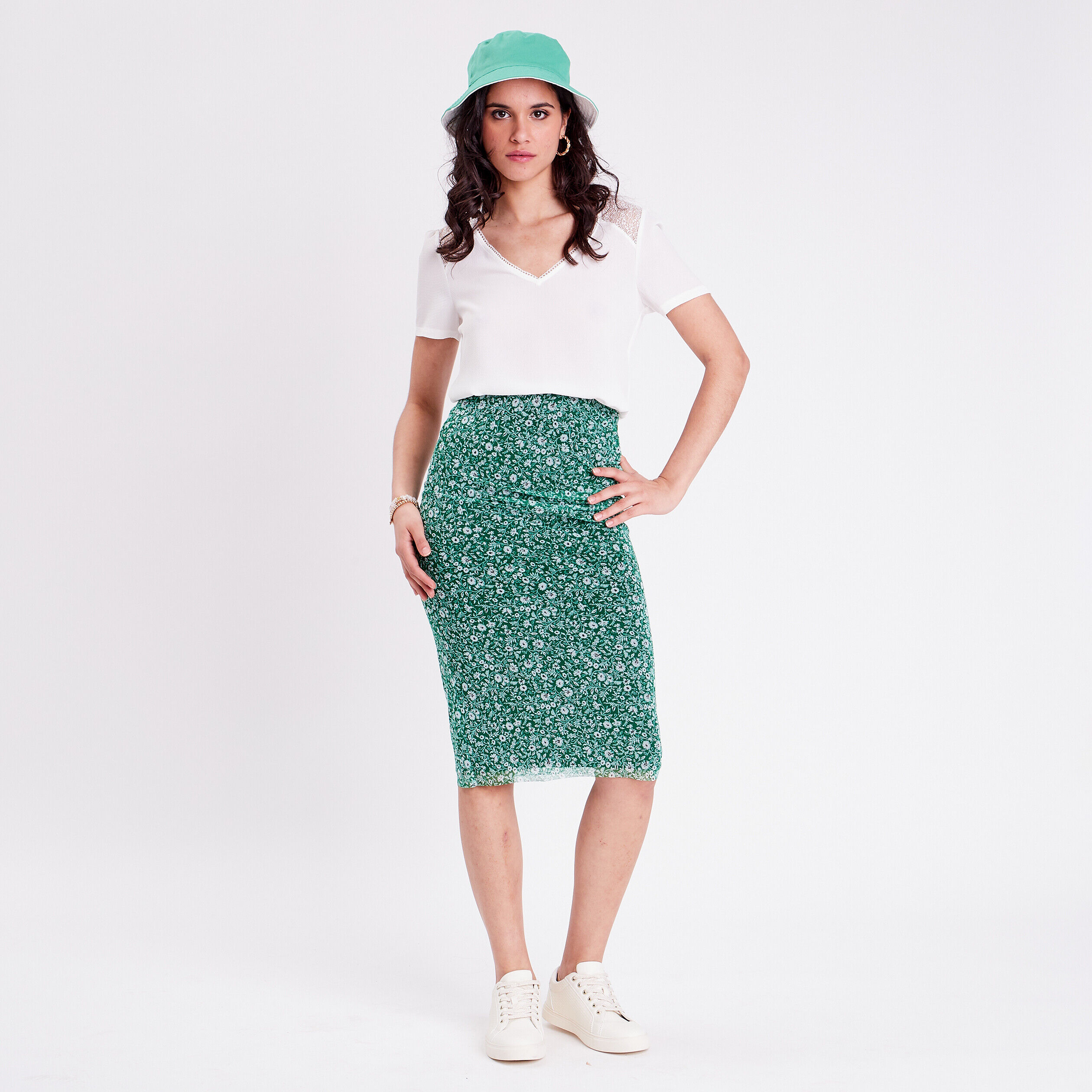T-shirt manches courtes ecru femme | Cache Cache