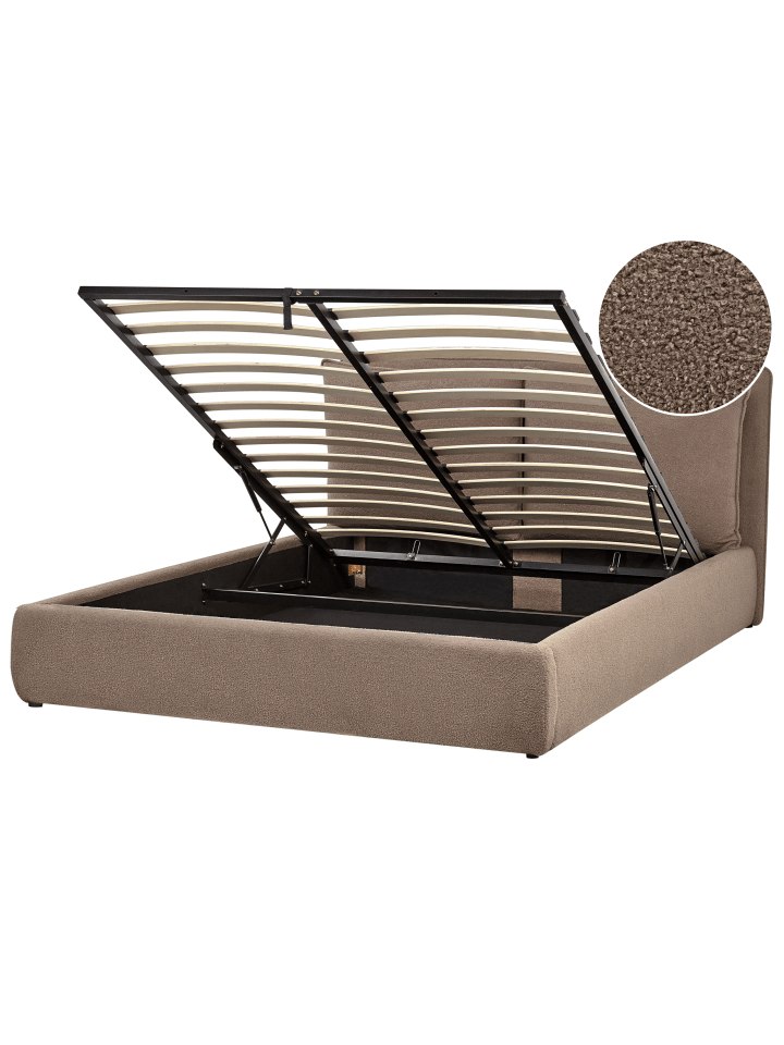 Beliani Doppelbett BAJONNA in Beige - (W) 184 x (H) 102 x (L) 235 cm günstig kaufen onesize