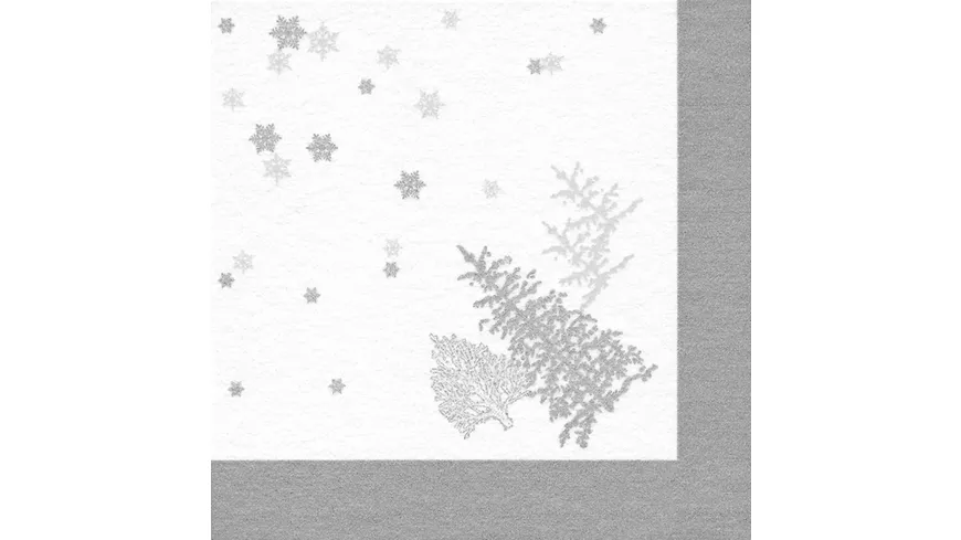 Home-Fashion Serviette Snowflakes 40x40cm weiß