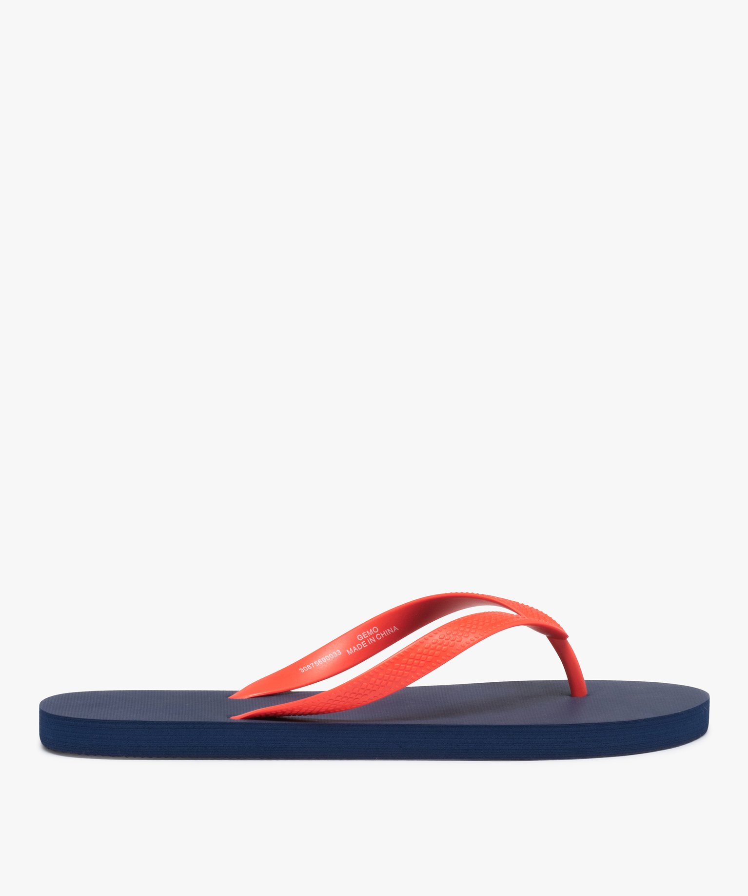 Tongs homme à brides contrastées marine | GEMO