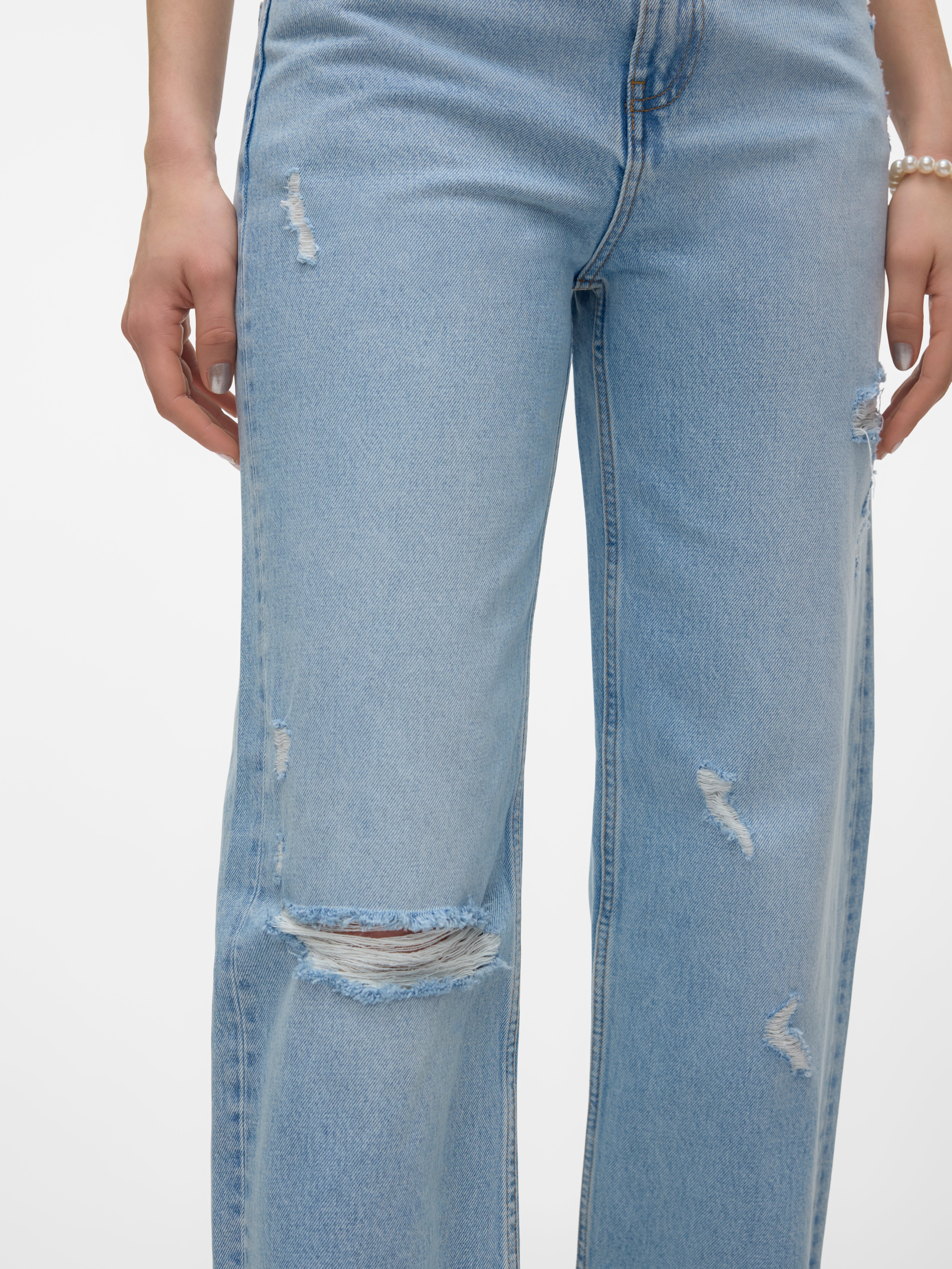 VMRYLEE Hohe Taille Gerade geschnitten Jeans
