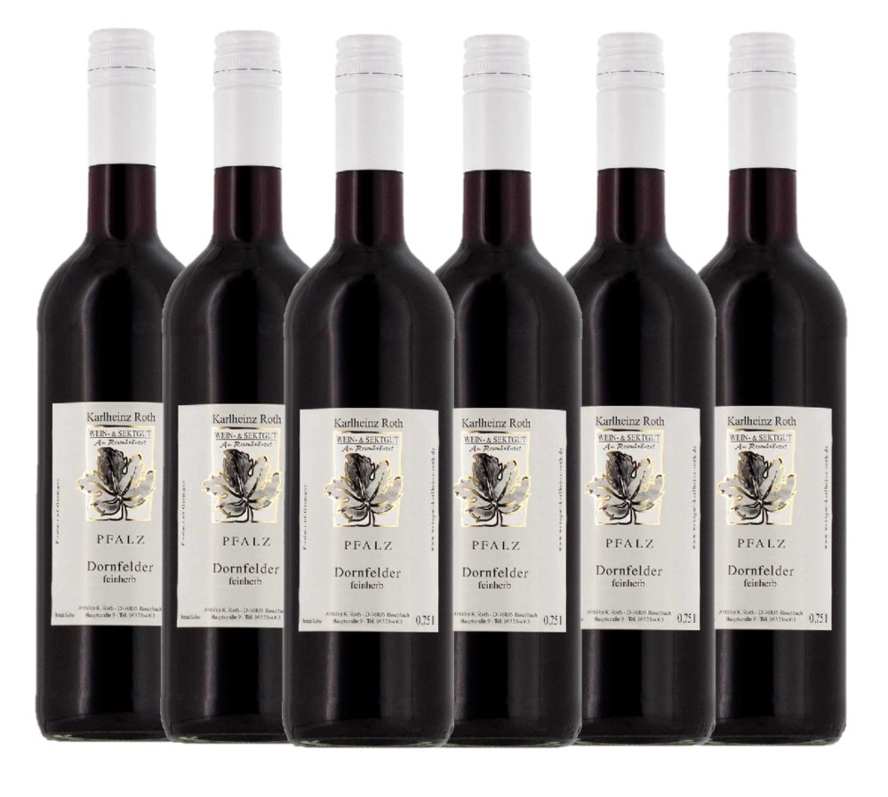Wein- & Sektgut Karlheinz Roth Weingut Karlheinz Roth Dornfelder QbA trocken 2022 - 6er Karton