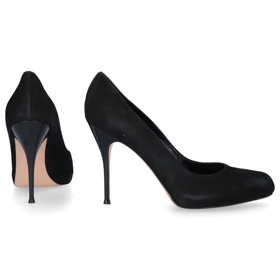Gianvito Rossi - Pumps Veloursleder schwarz - schwarz