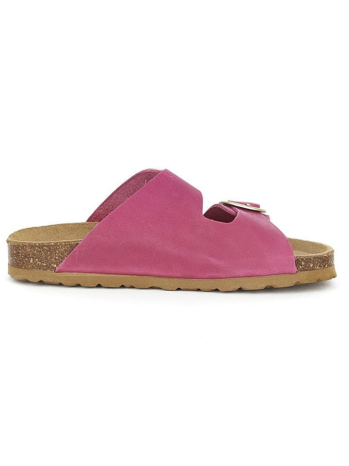 BABUNKERS Family Leder-Pantoletten in Pink günstig kaufen 39