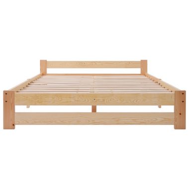 DEEP POWER Massivholzbett Holzbett Futonbett Massivholz 140x200cm Doppelbett Mit Matratzen Bett