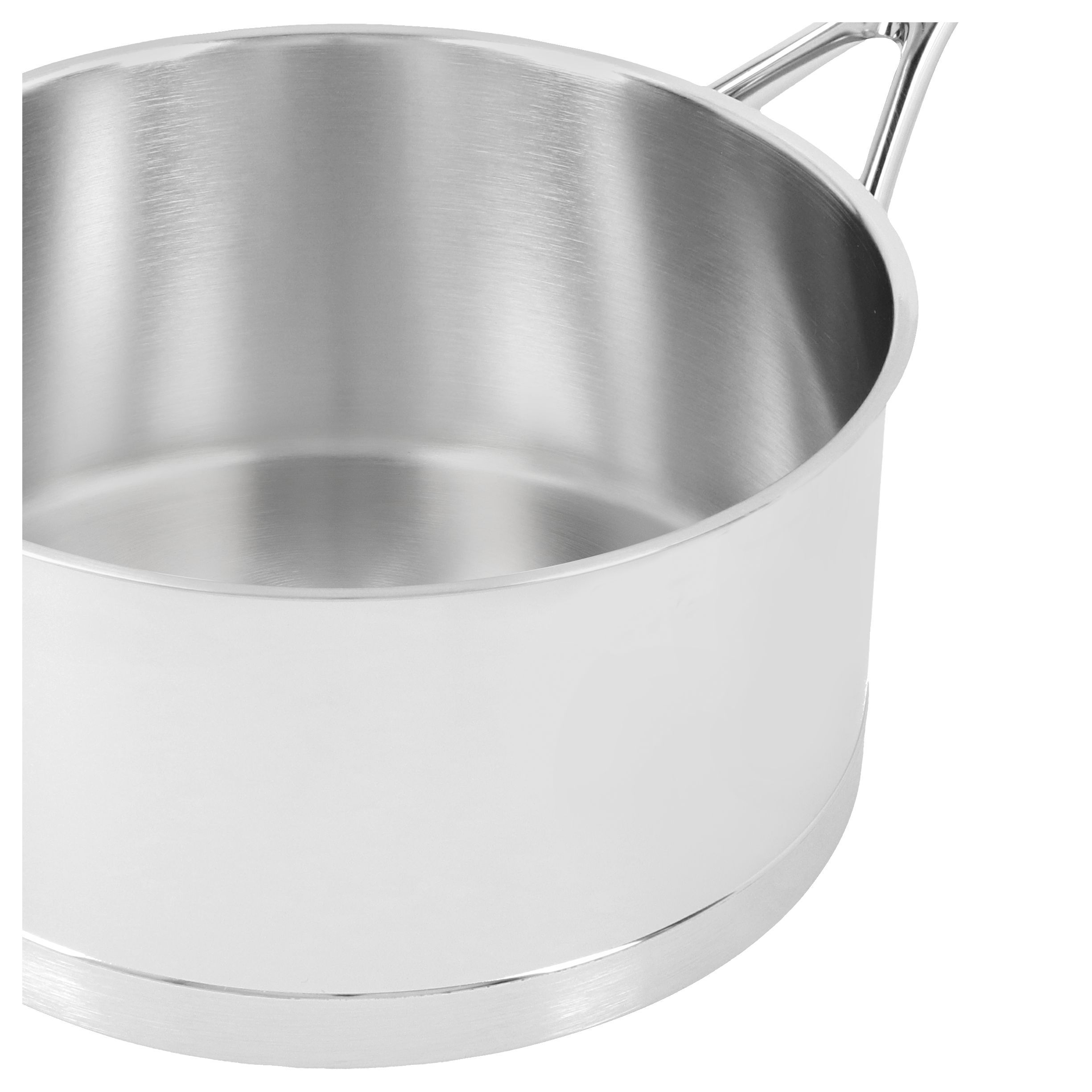 Stieltopf ohne Deckel 20 cm, 18/10 Edelstahl, Silber