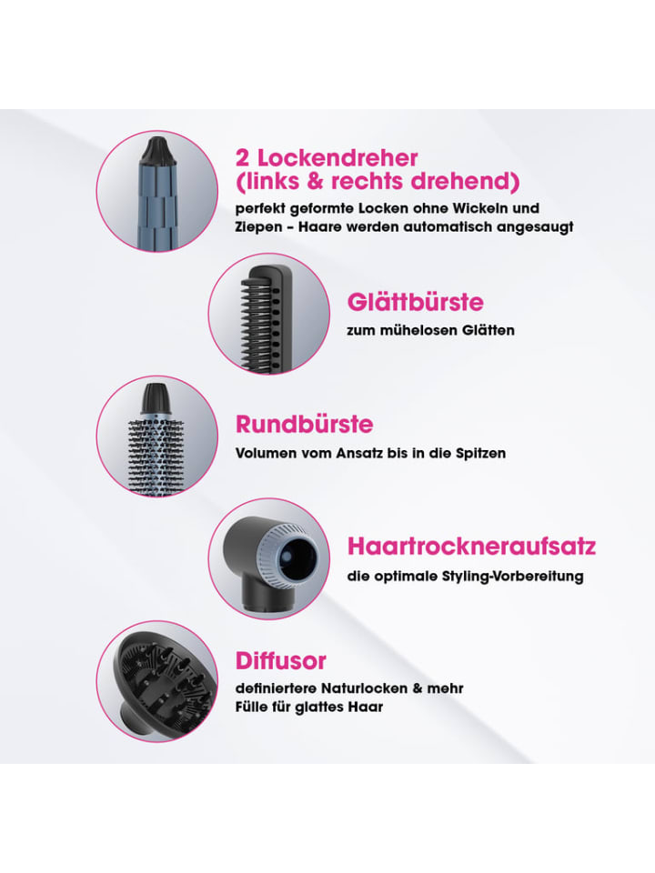 VITALmaxx VITALmaxx Air Curler Plus 7-tlg. - 1500W schwarz günstig kaufen onesize