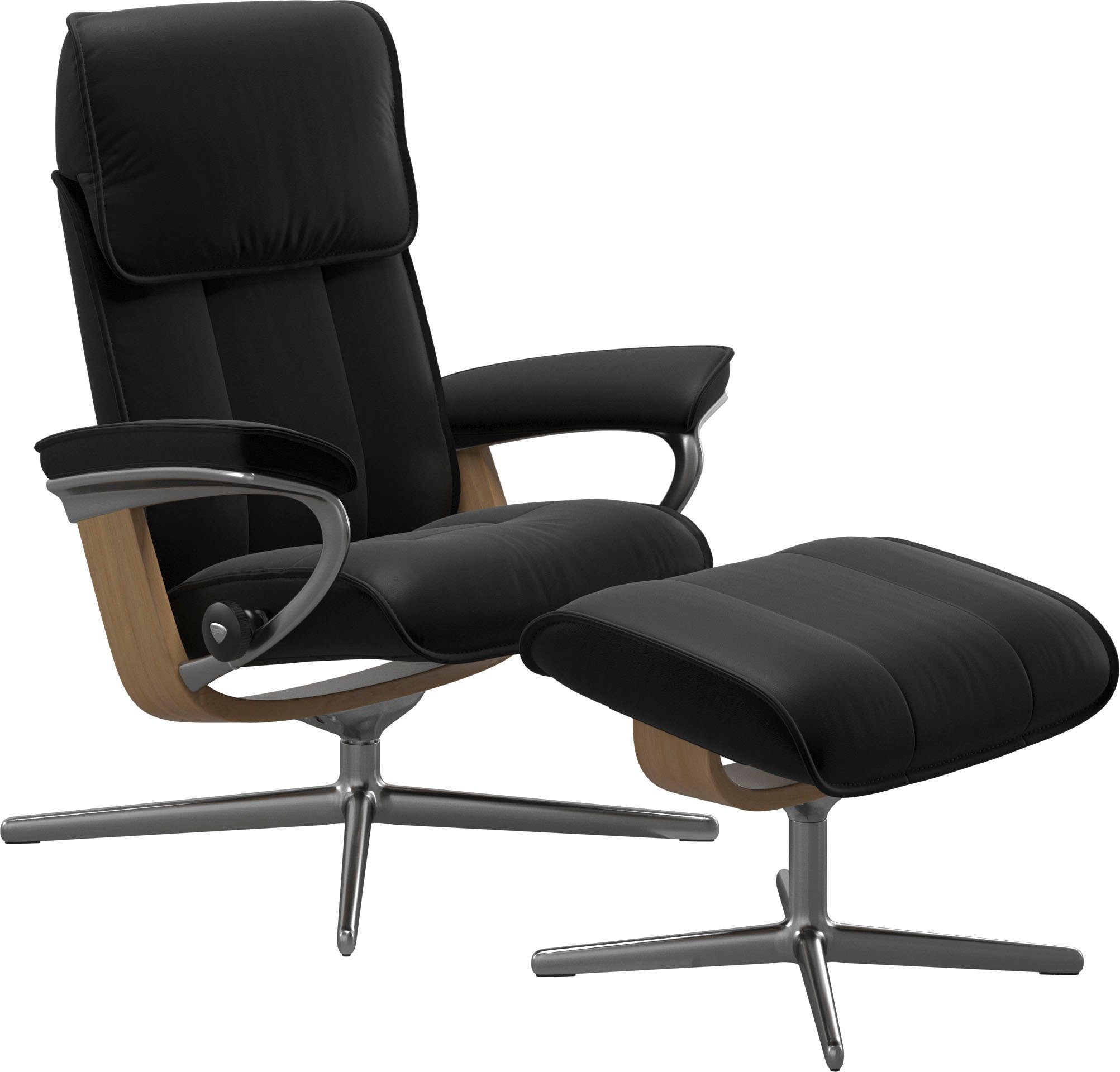 Stressless® Relaxsessel Admiral, mit Cross Base, Größe M & L, Holzakzent Eiche