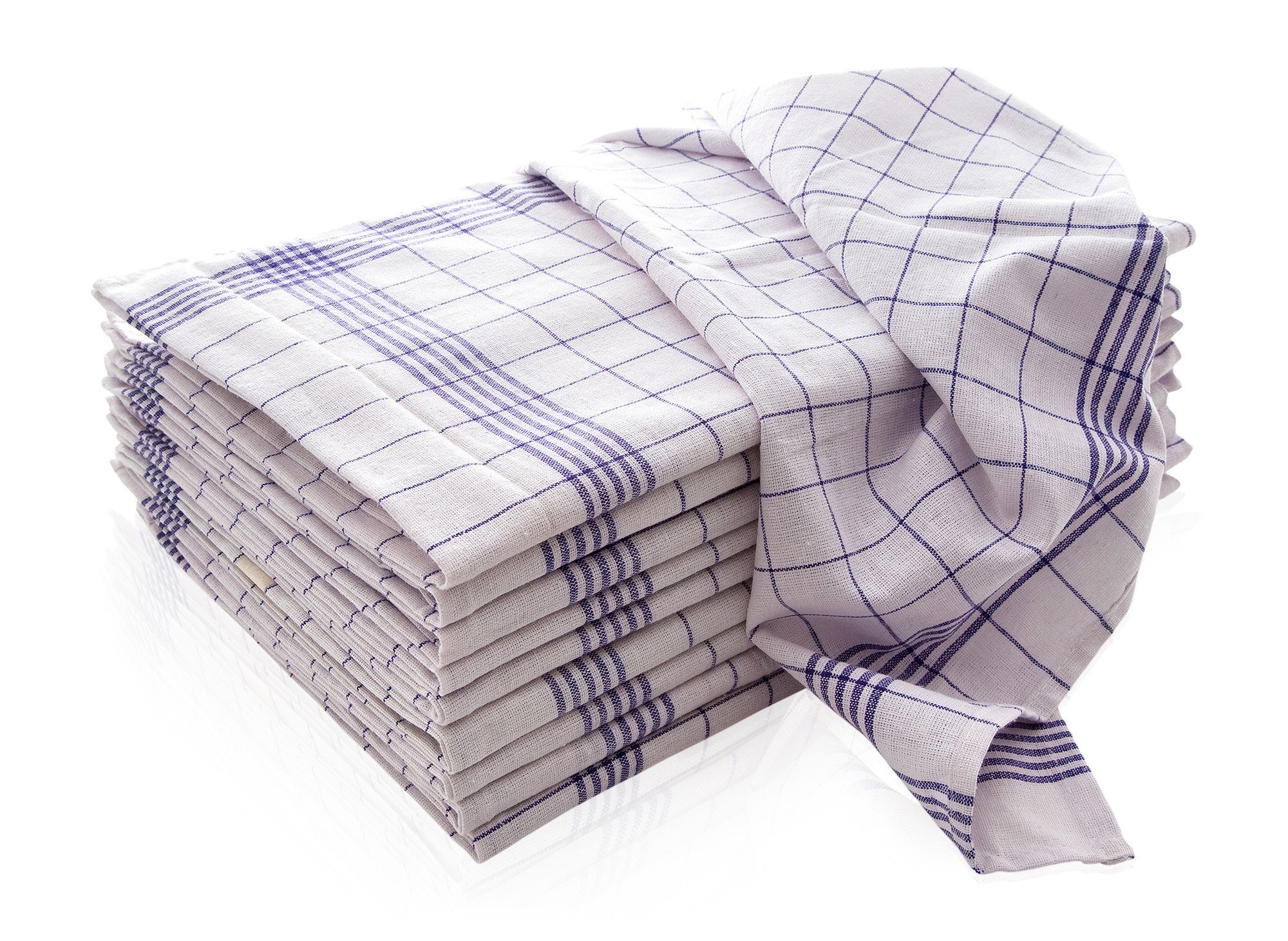 Hometex Premium Textiles Geschirrtuch Trockentuch, Allzweck-Tücher kariert 50x70 cm aus 100% Baumwolle, Premium-Qualität - Vielfältig einsetzbares 10er Set