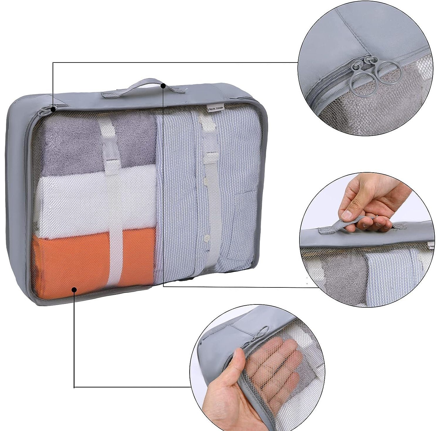 Bedee Kofferorganizer Packing Cubes Kleidertaschen Koffer Organizer Packwürfel Set (Verpackungswürfel Set, 9-tlg., Kofferorganizer Reise Würfel, Ordnungssystem für Koffer, Packwürfel), Packtaschen Set für Urlaub und Reisen