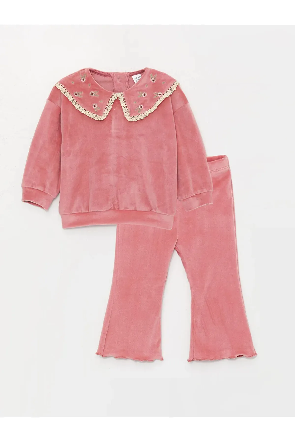 LC Waikiki  LCW Baby 2-teiliges Set mit Rundhalsausschnitt, langärmeligem bedrucktem Sweatshirt und Leggings