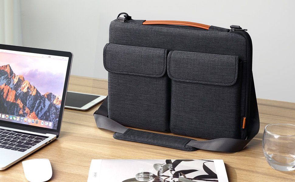 Inateck Laptop-Hülle Laptoptasche 15-15.6 Zoll 360° Schutz, Wasserdicht, mit abnehmbare und verstellbare Schultergurt
