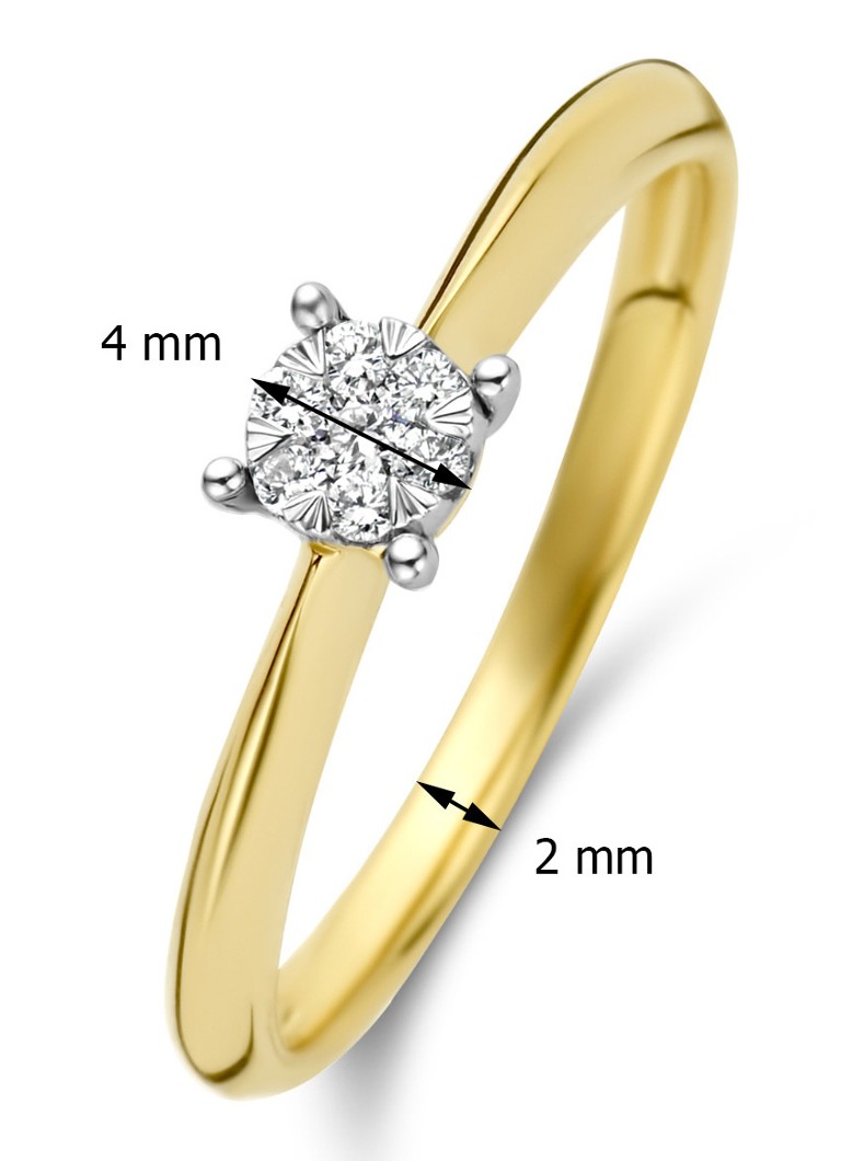 Anello in oro Diamond Point, diamante da 0,10 ct, Enchanted