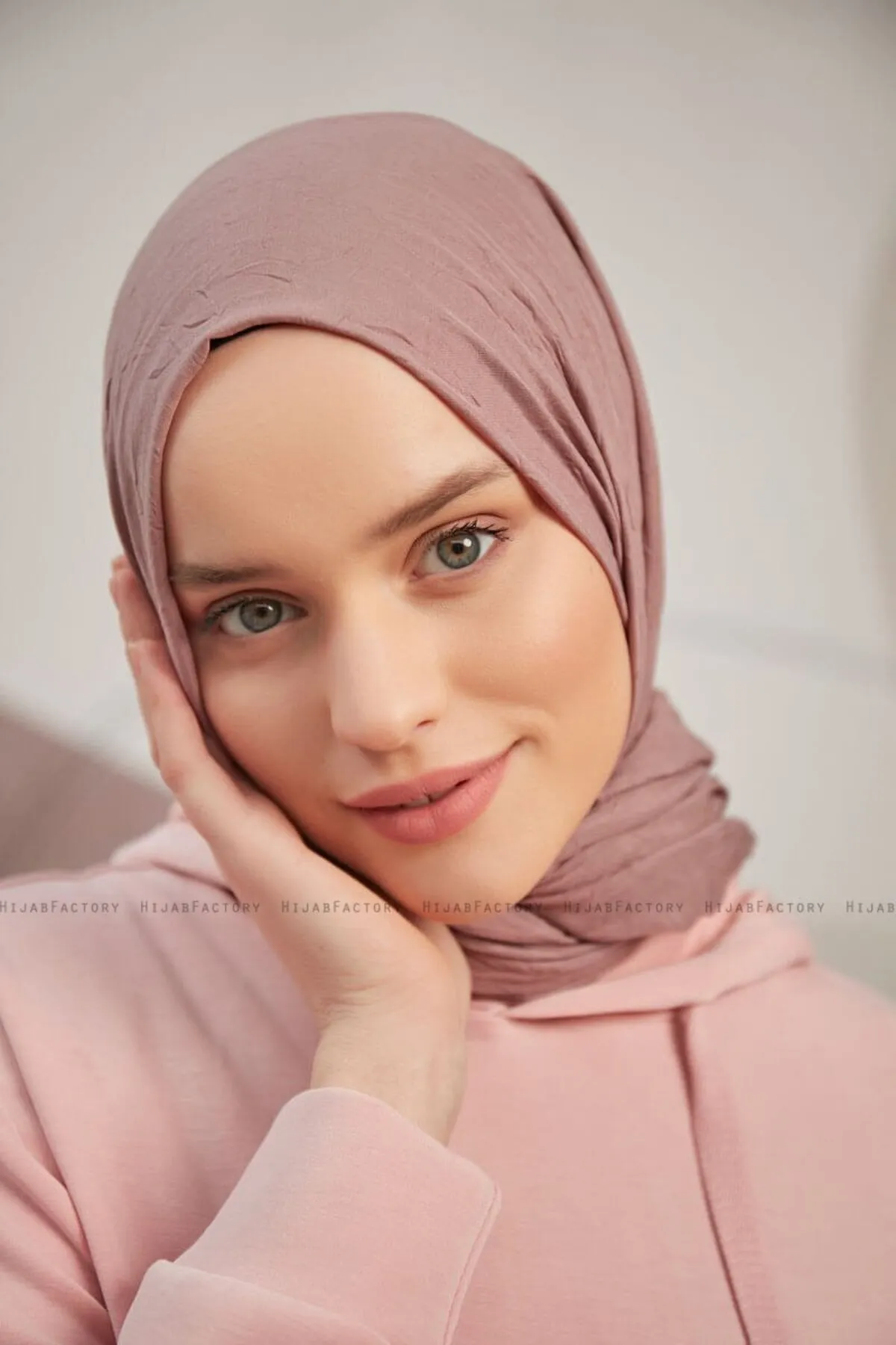 SOYTEMİZ  Hijab Damen-Schal aus Bio-Bambus, Dusty Rose