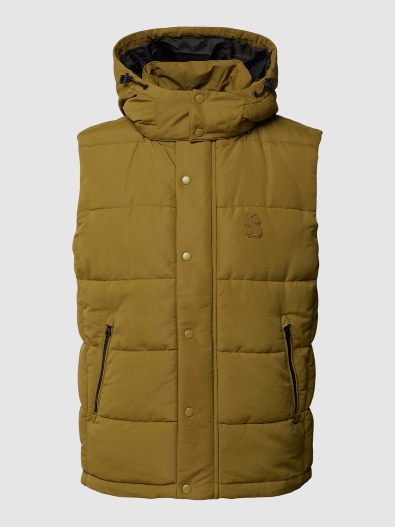 Weste mit Label-Patch in senfgelb