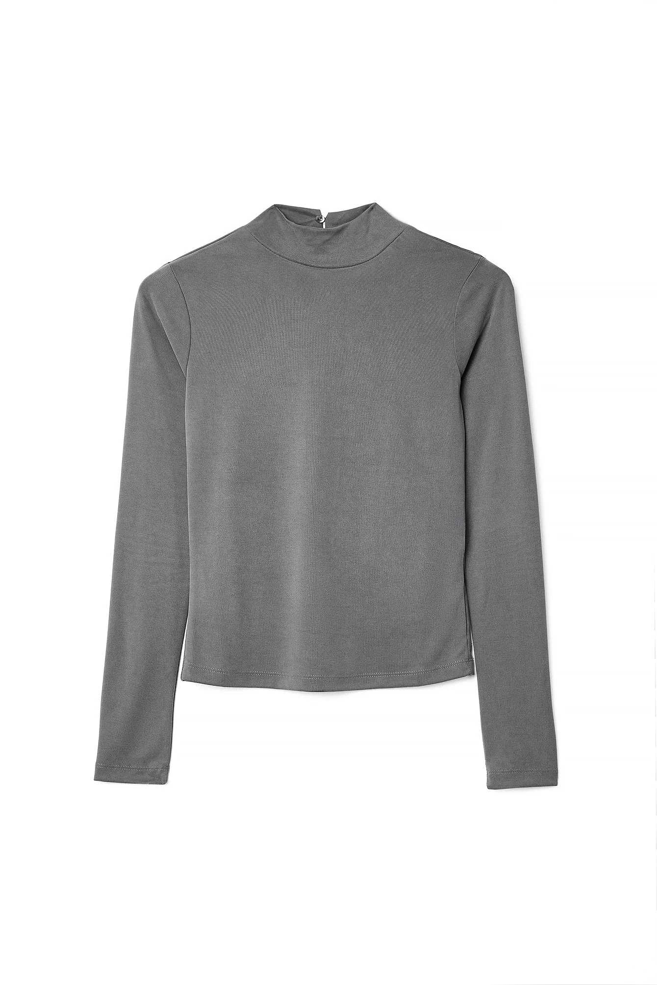 Jersey-Top mit Rollkragen