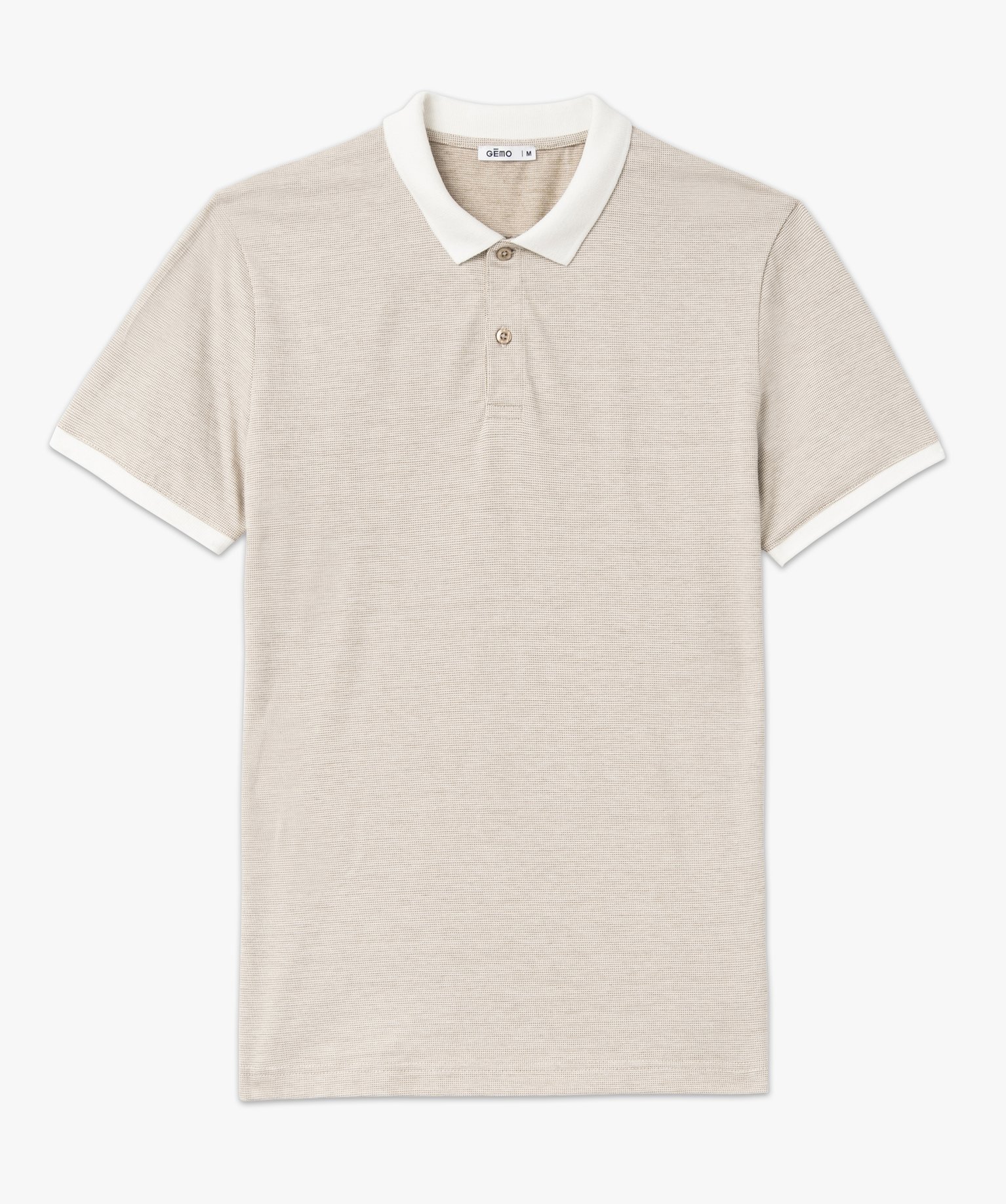 Polo manches courtes en maille piquée homme blanc | GEMO