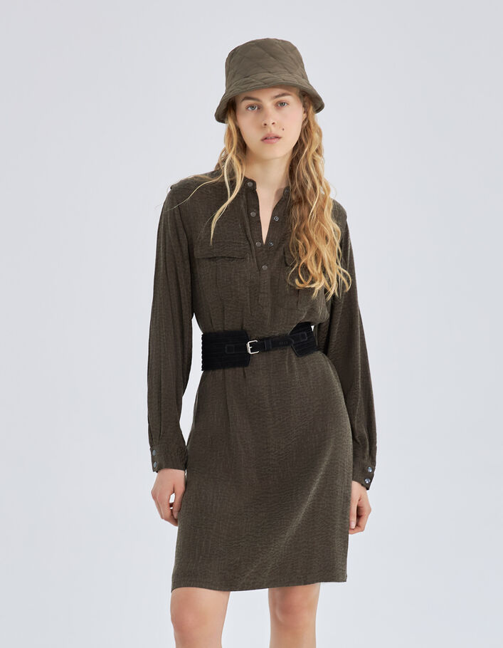 Robe lichen jacquard motif army vibes Femme
